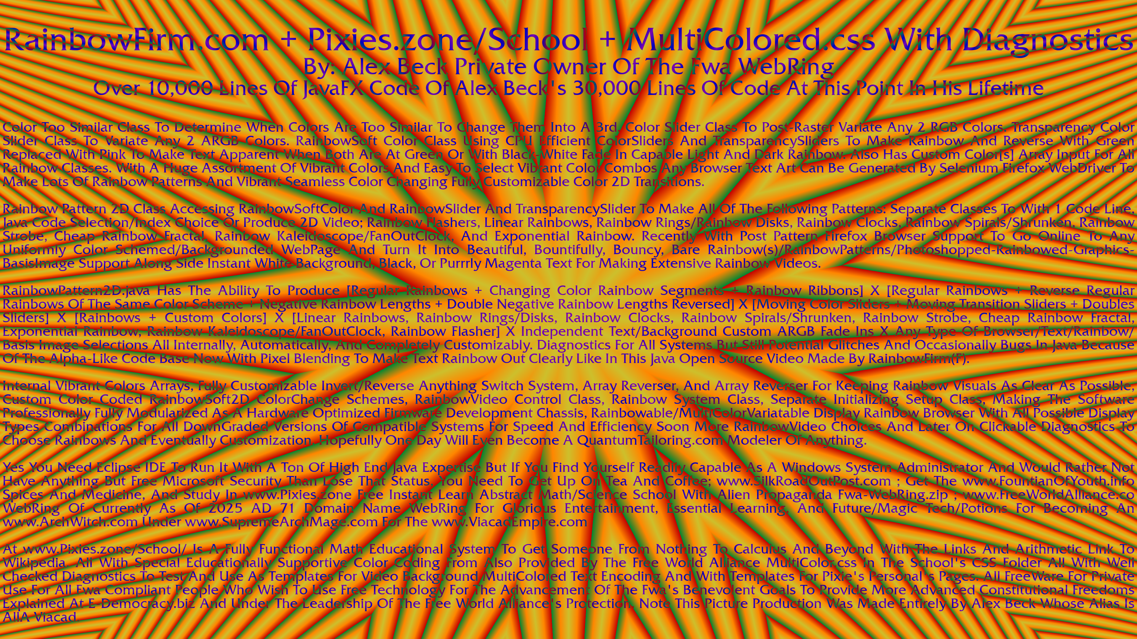 RainbowFirm, RainbowFirm.com, Sonnet, RainbowSoft, Rainbow Software, Custom Varyated Rainbow Software